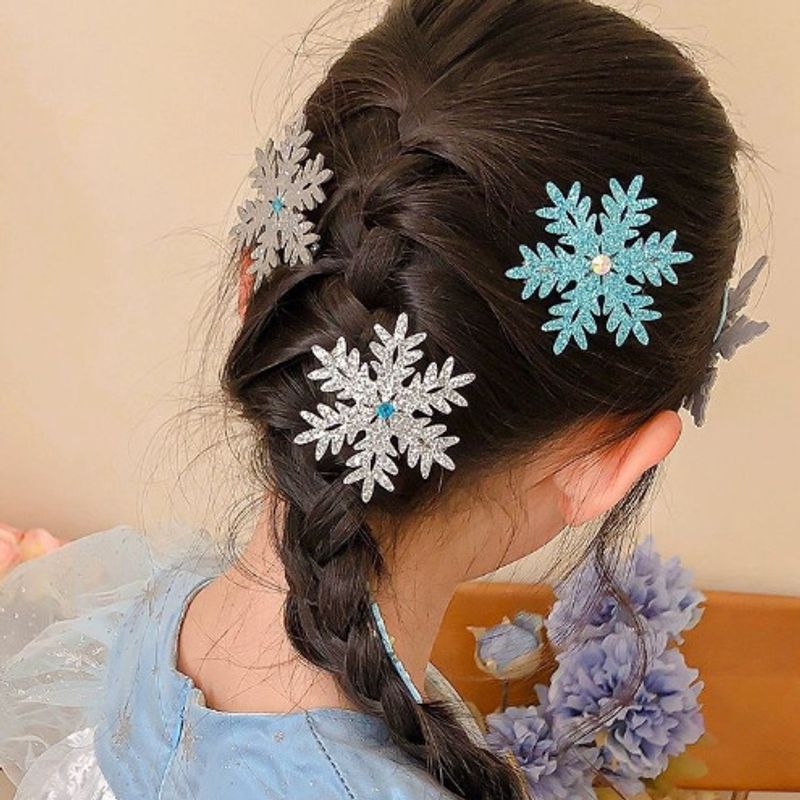 Elsa Gadget - 2pcs Winter new Frozen snowflake hairpin