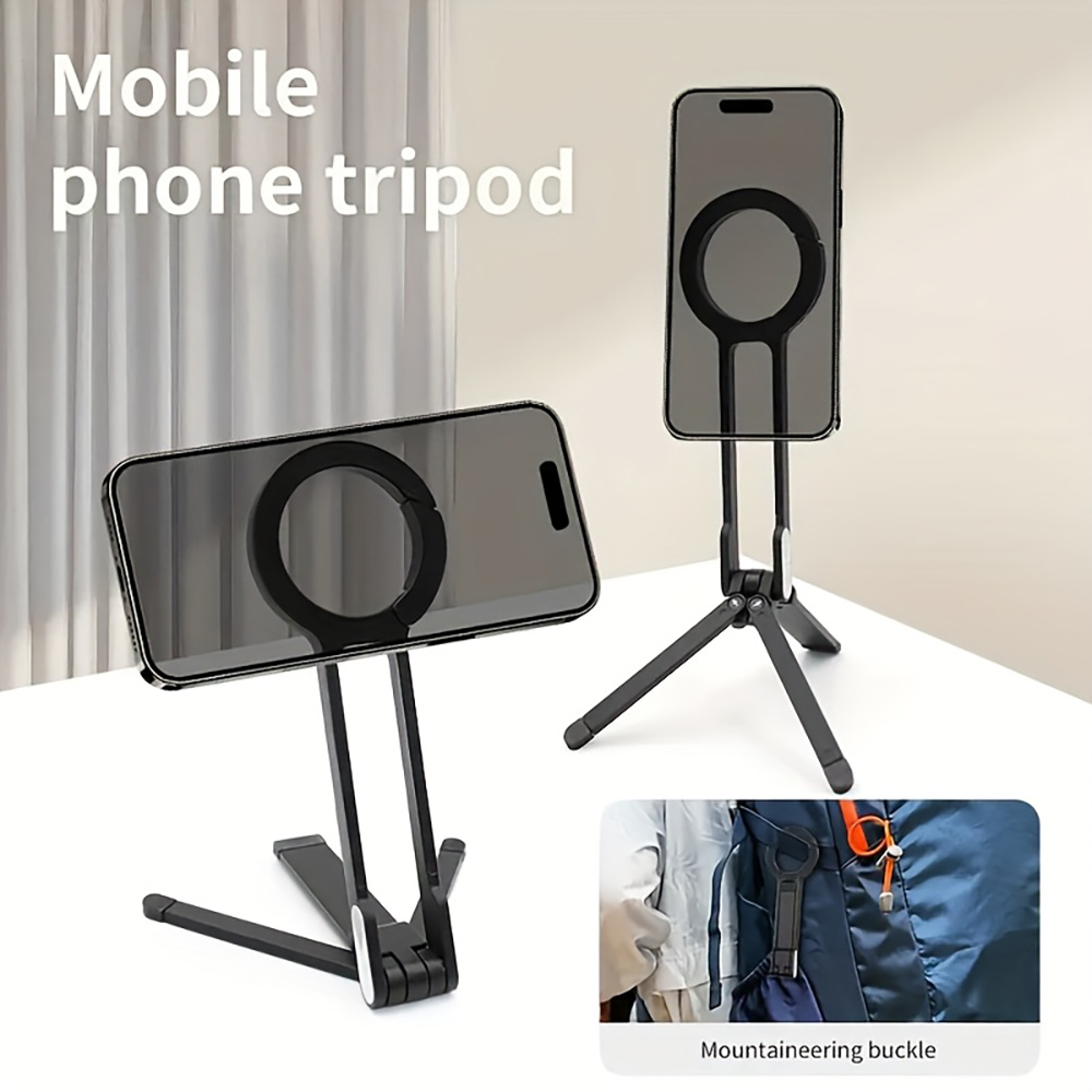 Auto Tracking Tripod - Carabiner Mobile Phone Tripod Magnetic Holder