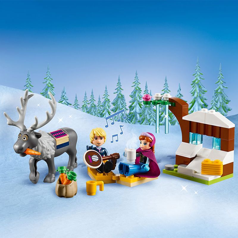 Elsa Gadget - Princess Elsa Anna Skiing Sledge Building