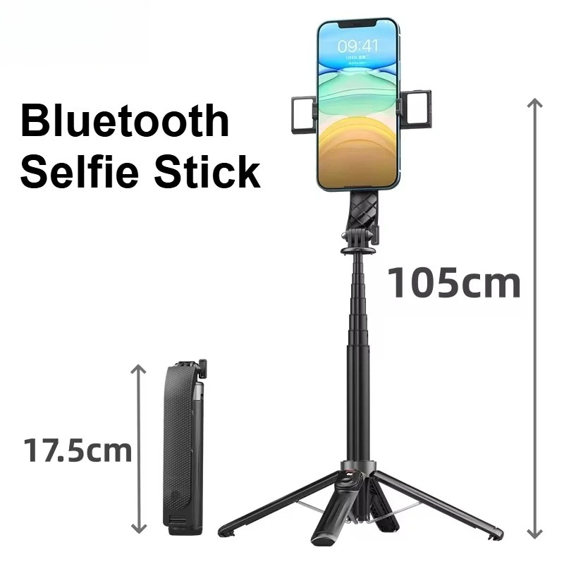 Auto Tracking Tripod - Alloy Bluetooth Selfie Stick with Four-Corner