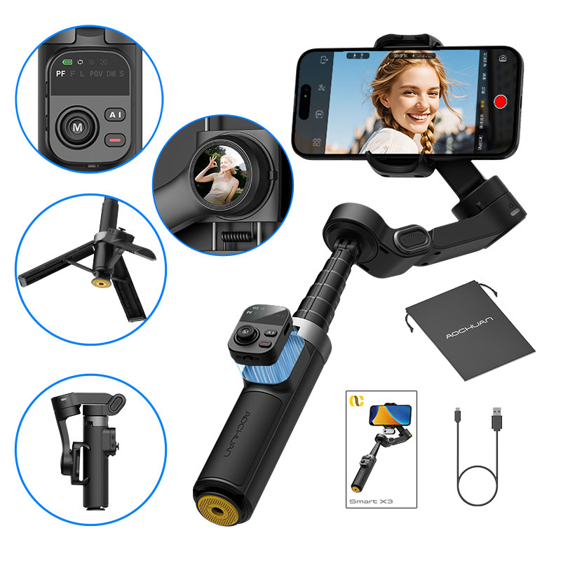 AOCHUAN Smart X3 360° Pan Rota - đánh giá và giá Auto Tracking Tripod