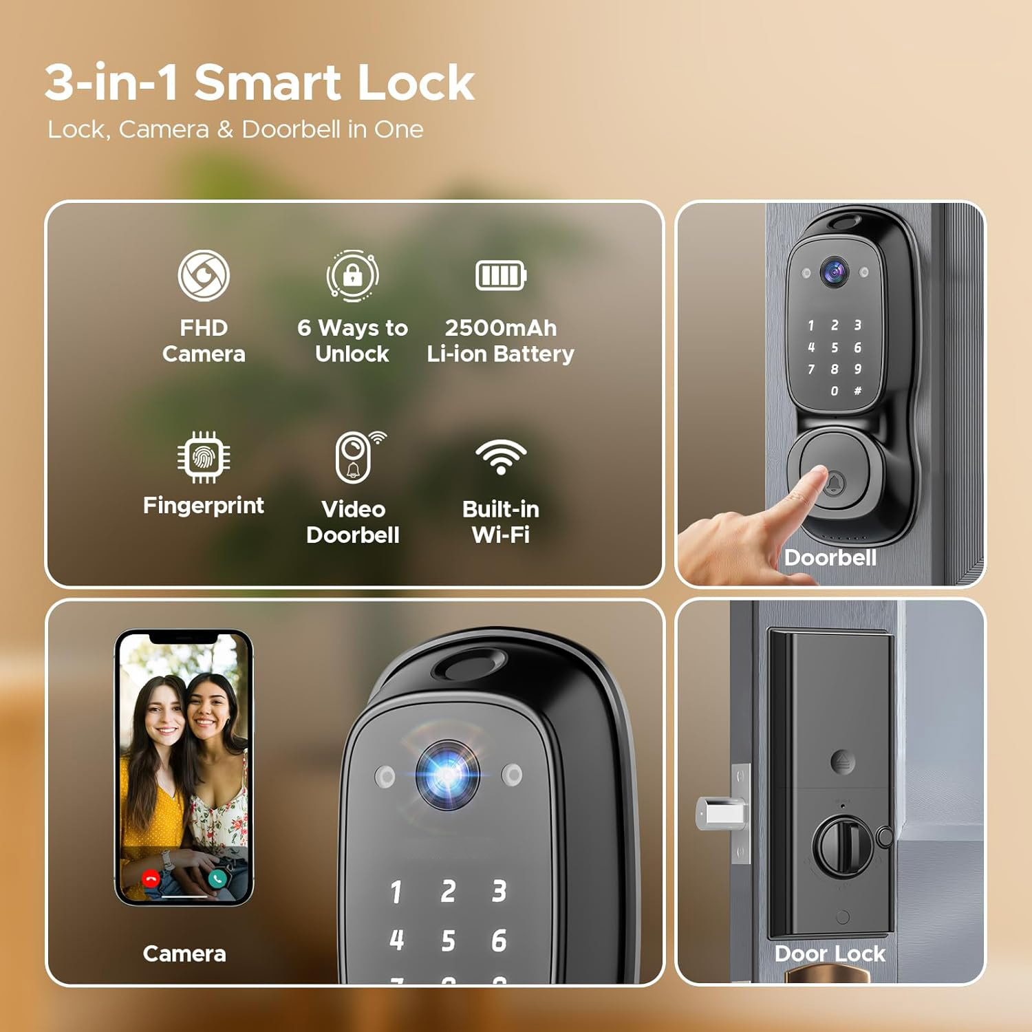 Tuya Wifi Smart Door Lock ‎Cam - đánh giá và giá Electronics & Gadgets Starting With D