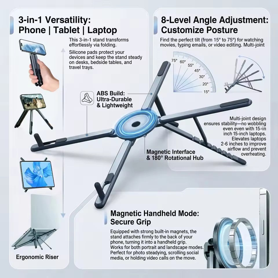 Portable Magnetic Phone Holder - đánh giá và giá Auto Tracking Tripod