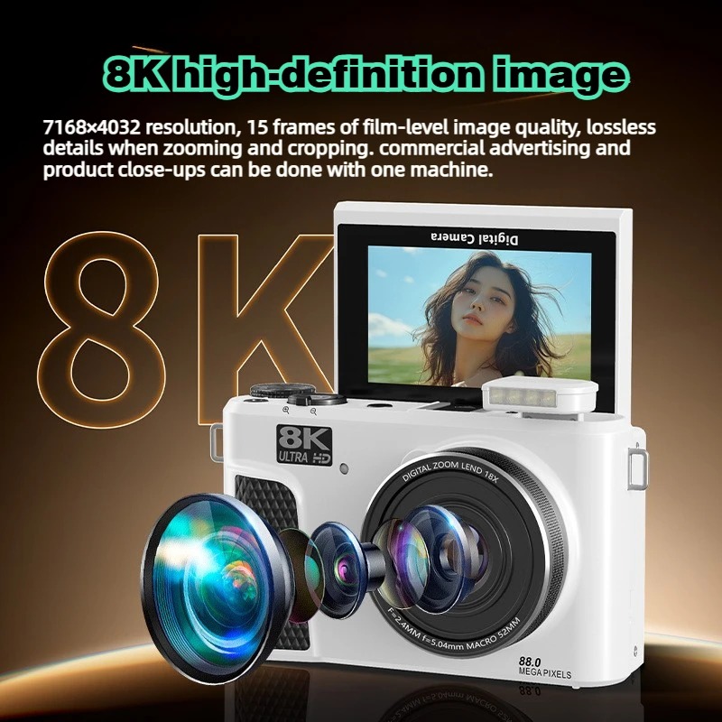 WD300 8K Digital Camera 88MP v - đánh giá và giá Electronics Gadgets For Home
