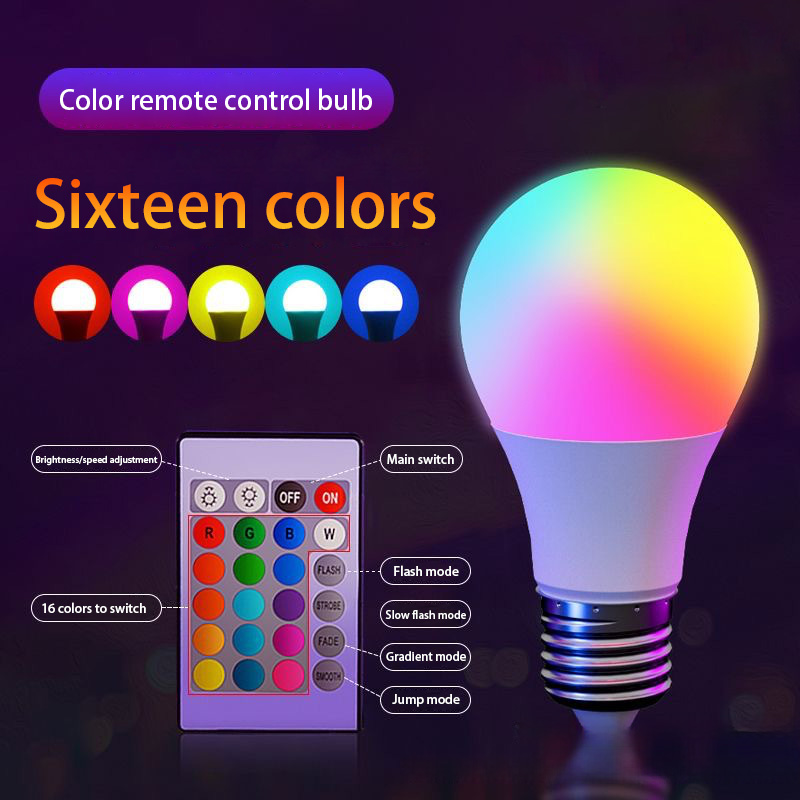 E27 220V 16 Colors RGB Bulb LE - đánh giá và giá Electronics Gadgets For Home