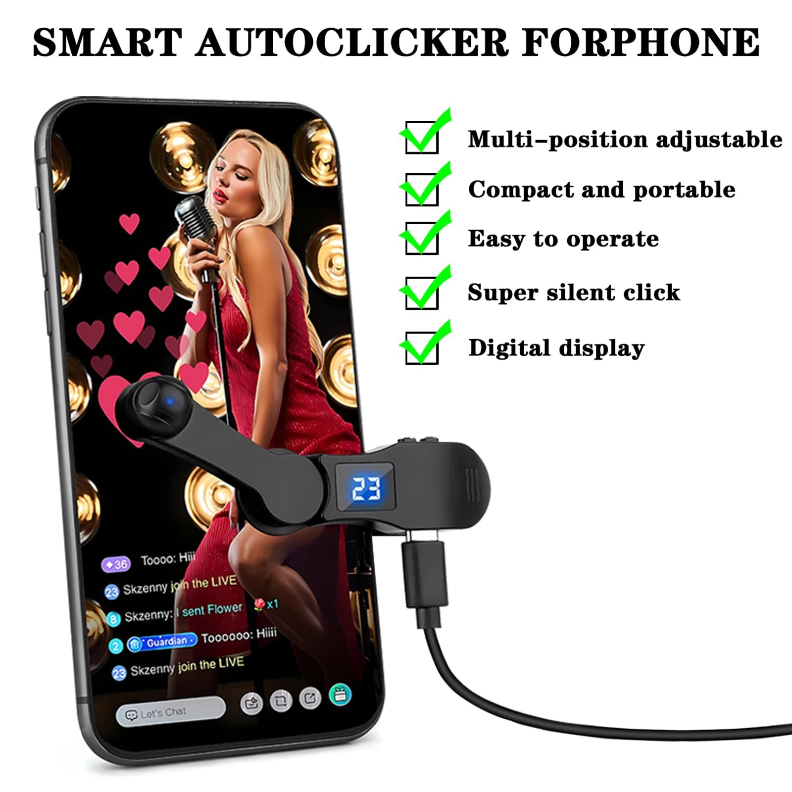 Auto Screen Clicker for Smart  - đánh giá và giá Auto Tracking Tripod