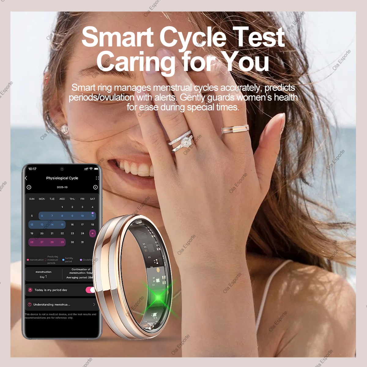 New Smart Ring Female Health T - đánh giá và giá Smart Ring Health