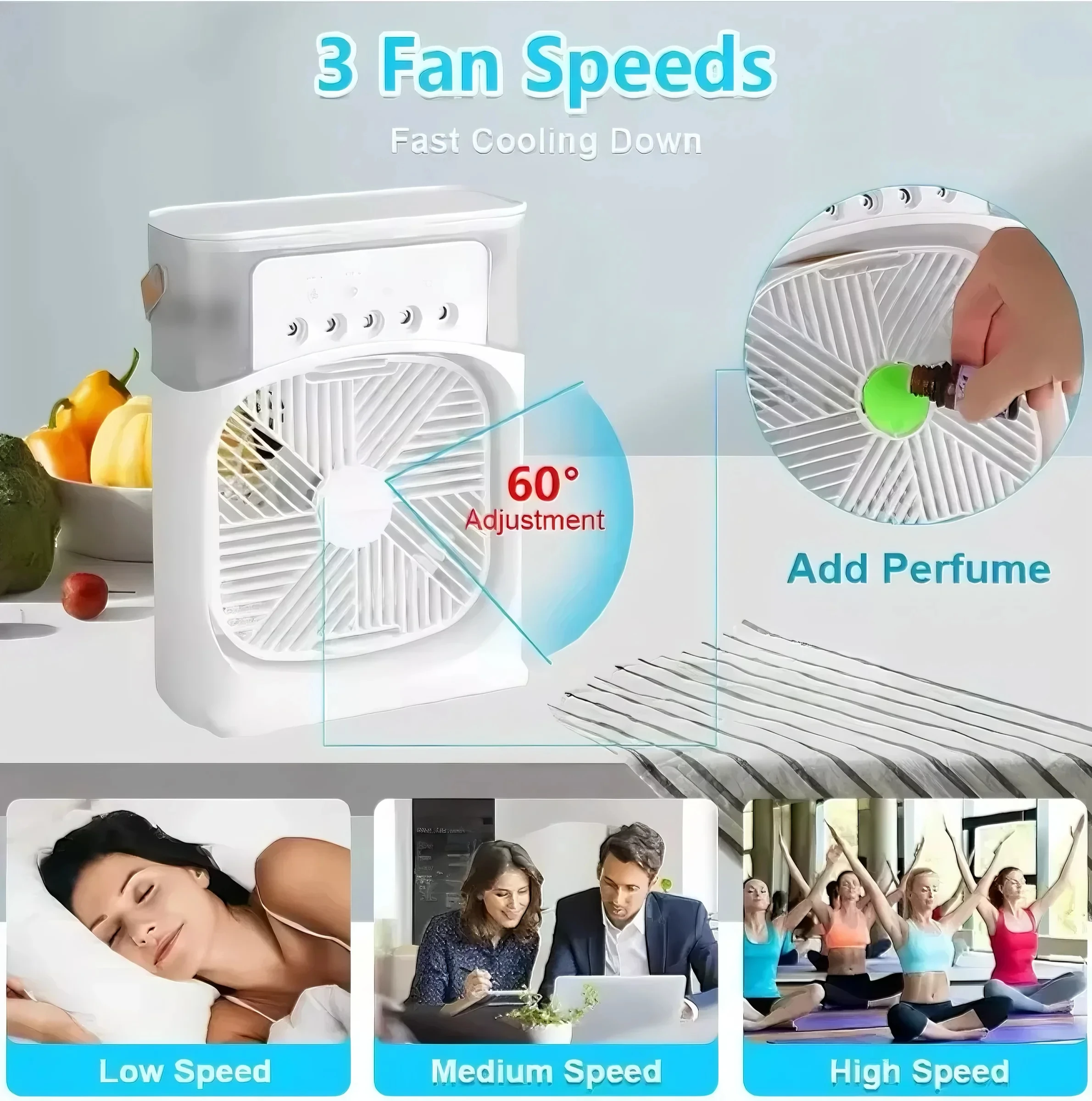 3 In 1 Fan Portable Humidifier - đánh giá và giá Electronics Gadgets For Home