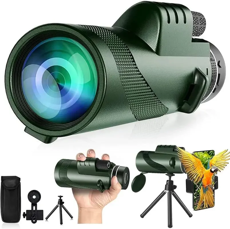 80x100 HD Monocular for Smartp - đánh giá và giá Auto Tracking Tripod
