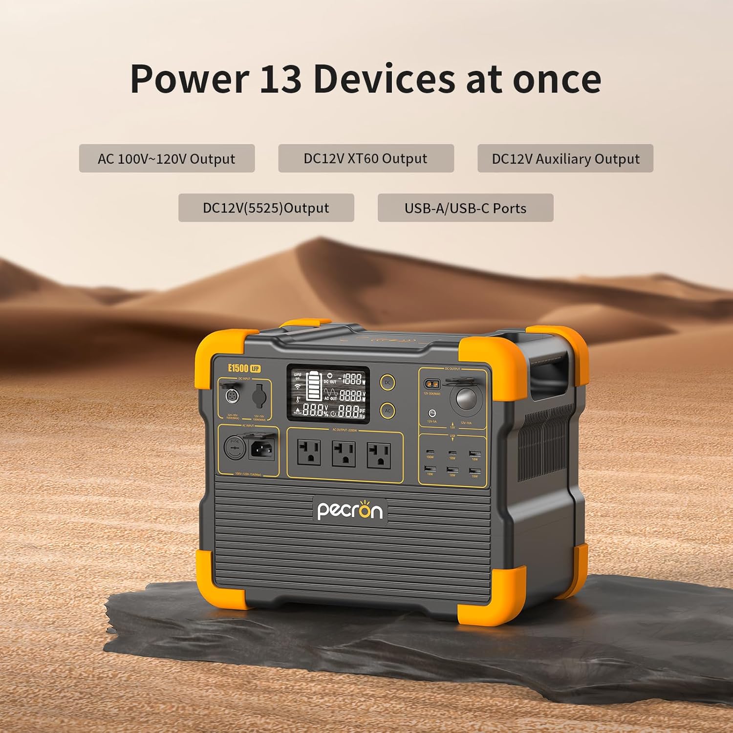 Uesd-Pecron E1500LFP 2200W 153 - đánh giá và giá Solar Powered Charger